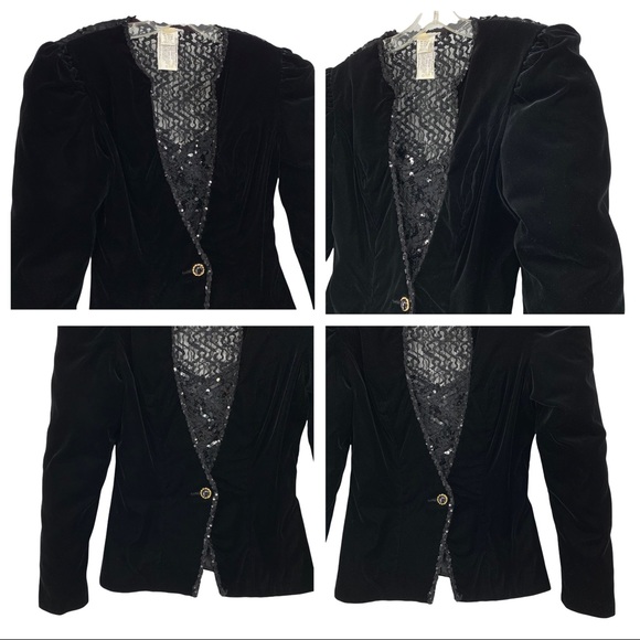 Vintage- Exquisite Rich Black Jacket- Made in the USA Union Made - Picture 8 of 14